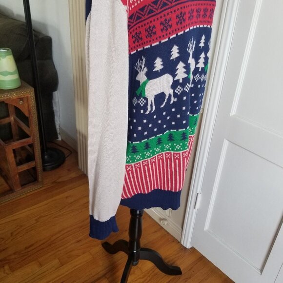 Well Worn Brand Holiday Sweater Reindeer Decorated Sweater Sz XXL - Picture 5 of 11